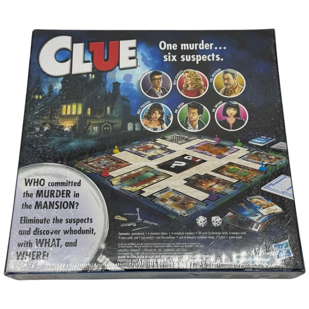 Clue The Classic Mystery Game Board Game Hasbro Gaming New‎ Sealed Fun